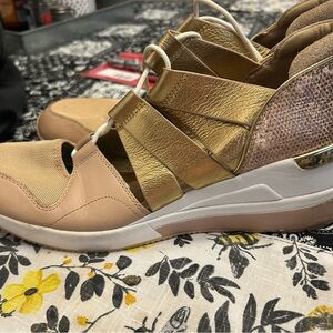 Michael kors  Beckett Gold and Tan Women's Sneakers